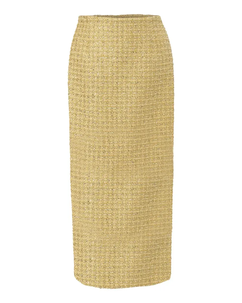 Carolina Herrera New York Midirock aus Tweed - Gold Gold