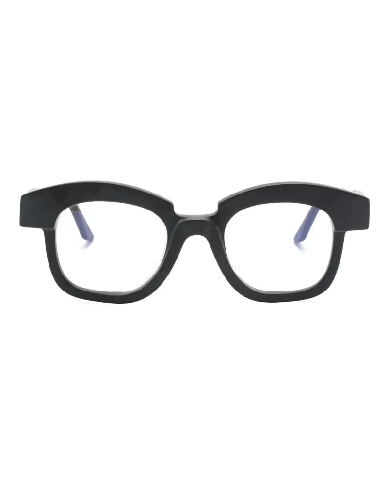 KUBORAUM Maske K40 Brille mit geometrischem Gestell - Schwarz Schwarz