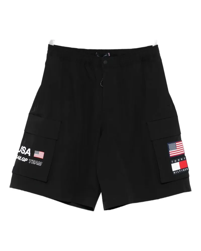 Tommy Hilfiger x Sail GP cargo-pocket flag shorts - Schwarz Schwarz