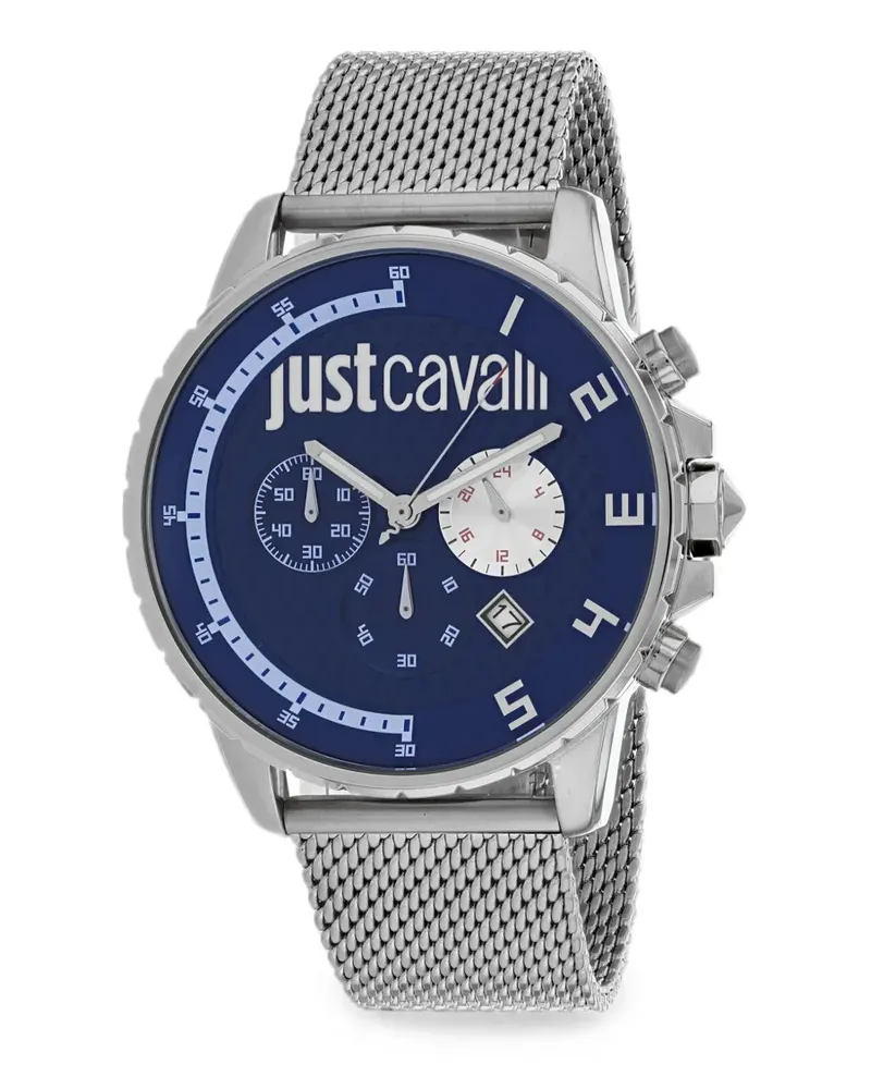 Just Cavalli mesh-strap 44mm watch - Blau Blau