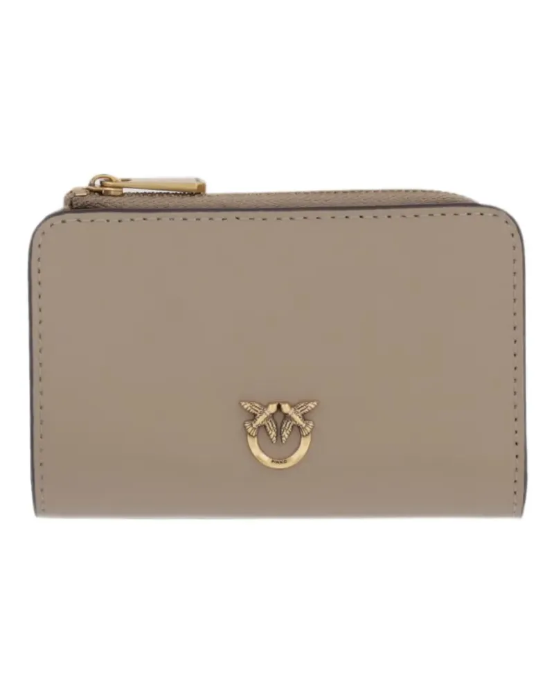 Pinko Love Birds leather wallet - Nude Nude
