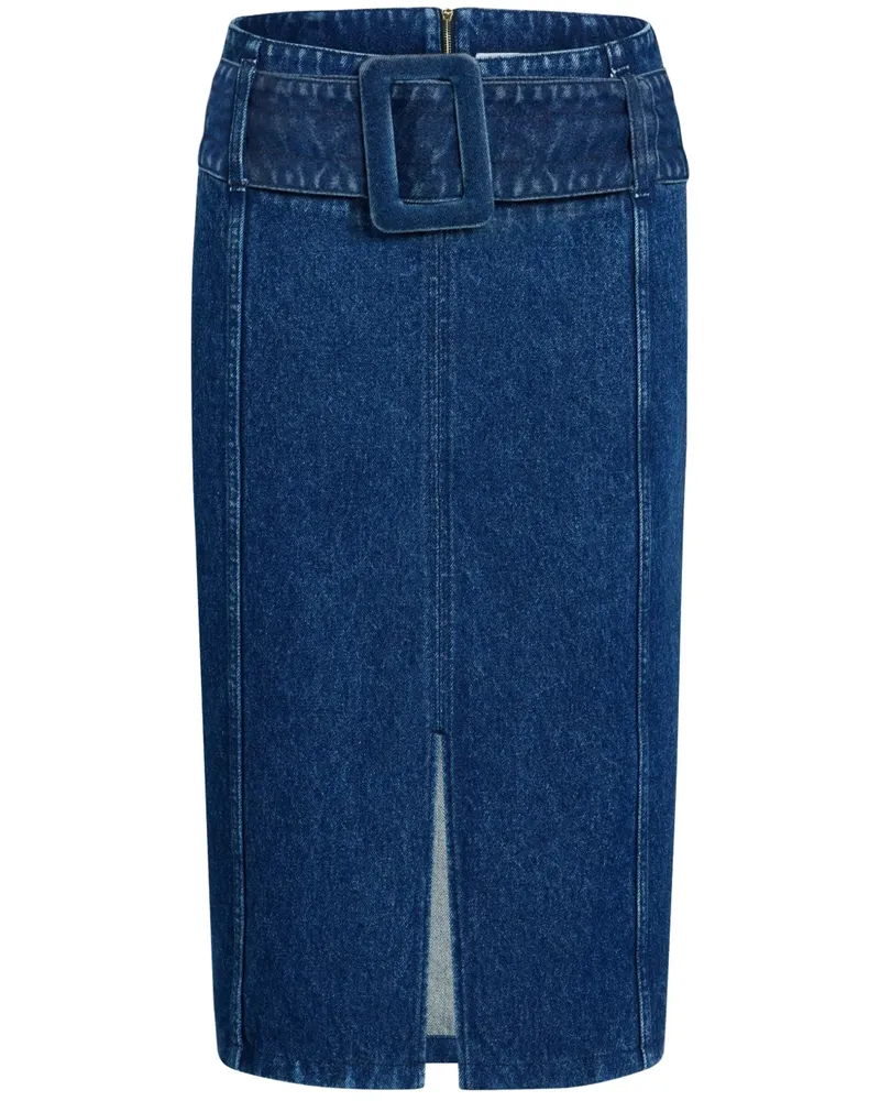 Patou Midirock mit Gürtel - Blau Blau