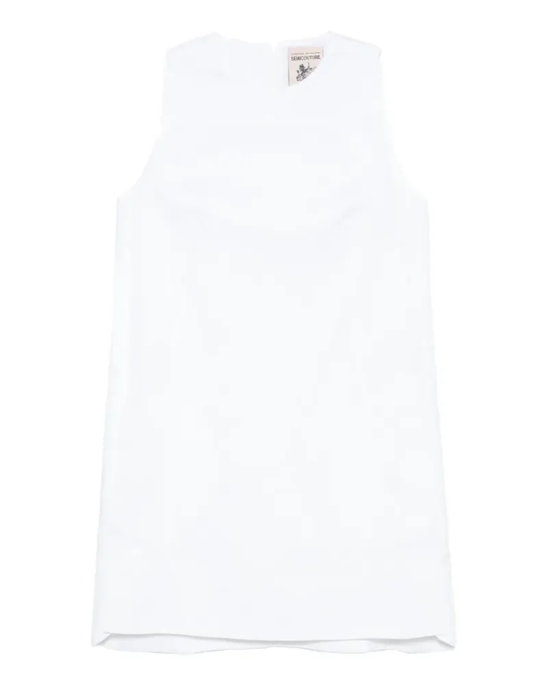 Semicouture sleeveless mini dress - Weiß Weiß