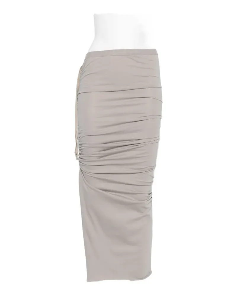 Rick Owens Edfu ruched drawstring skirt - Grau Grau