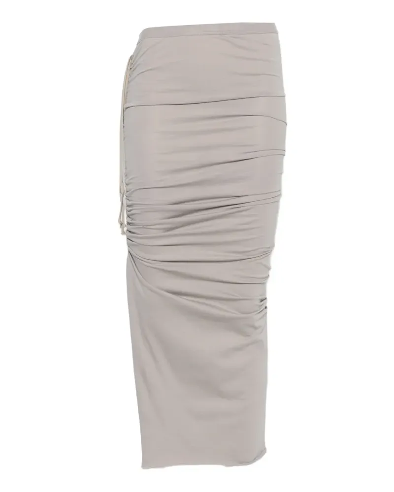 Rick Owens Edfu ruched drawstring skirt - Grau Grau