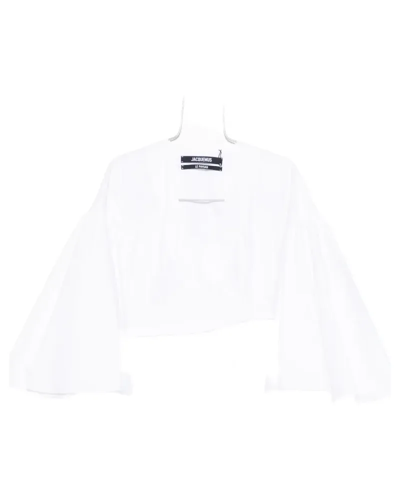 Jacquemus Le Cachs Coeur Paysan wrap-design cropped top - Weiß Weiß