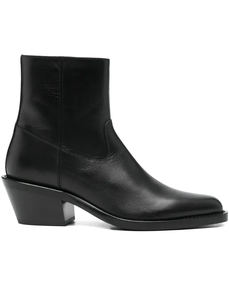 Henderson Knöchelhohe Lederstiefel - Schwarz Schwarz