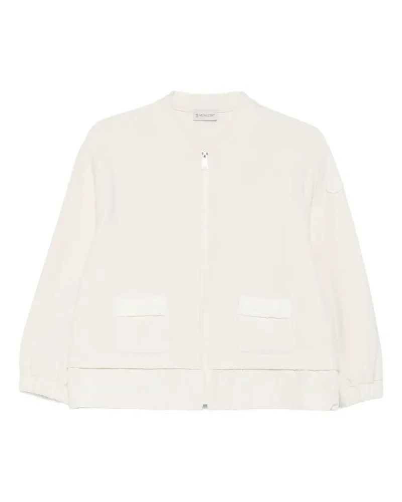 Moncler bouclé zip-up sweater - Nude Nude
