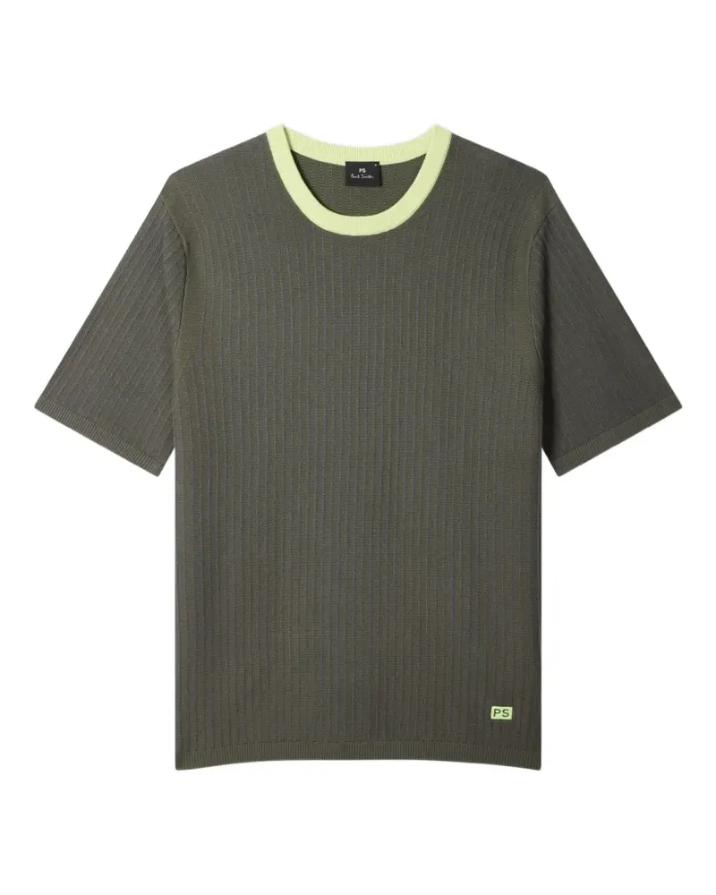 Paul Smith T-Shirt aus geripptem Strick - Grün Grün