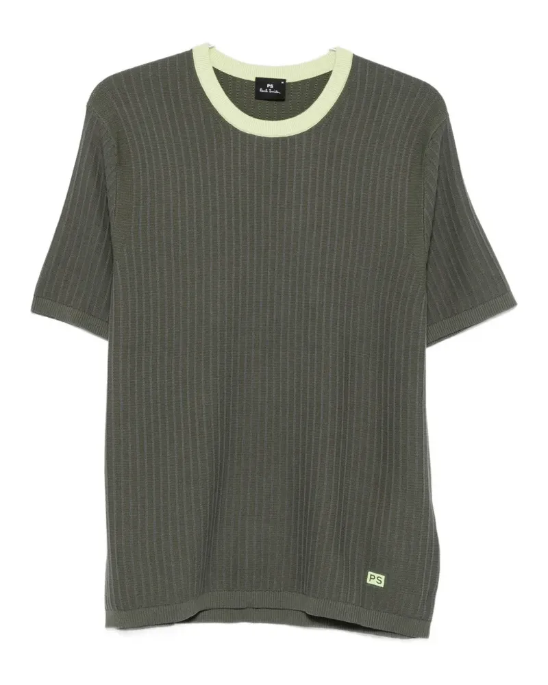 Paul Smith T-Shirt aus geripptem Strick - Grün Grün