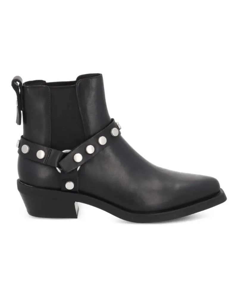 ash Logan Chelsea Boots mit Nieten - Schwarz Schwarz