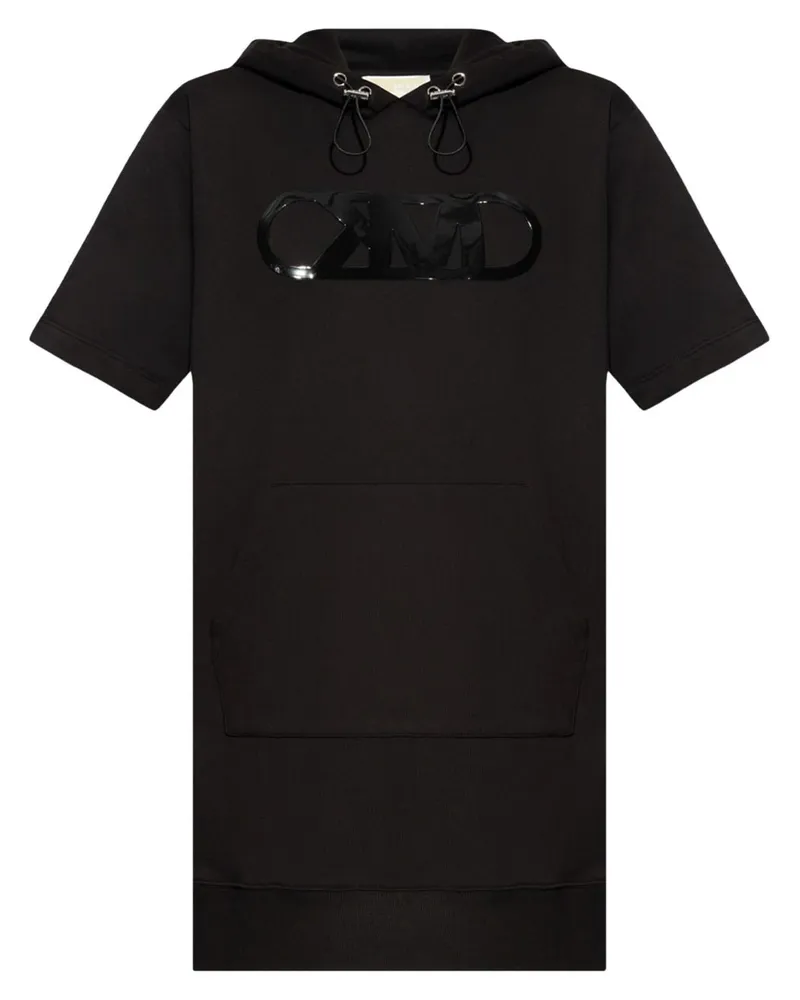 Michael Kors Kleid aus Bio-Baumwolle mit Logo-Print - Schwarz Schwarz