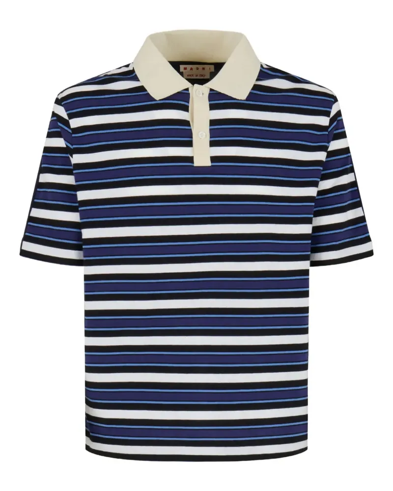 Marni Gestreiftes Poloshirt - Schwarz Schwarz