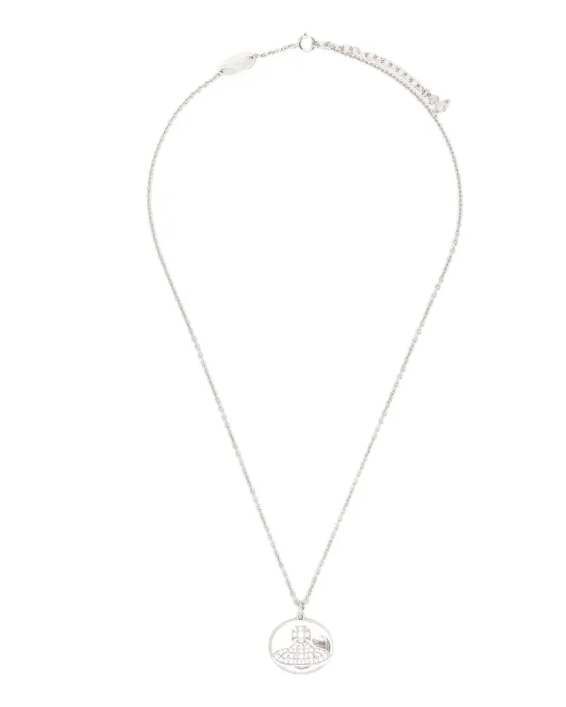 Vivienne Westwood Rosabelle Halskette mit Orb-Schild - Silber Silber