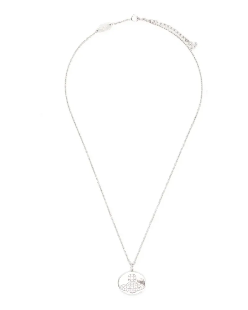 Vivienne Westwood Rosabelle Halskette mit Orb-Schild - Silber Silber