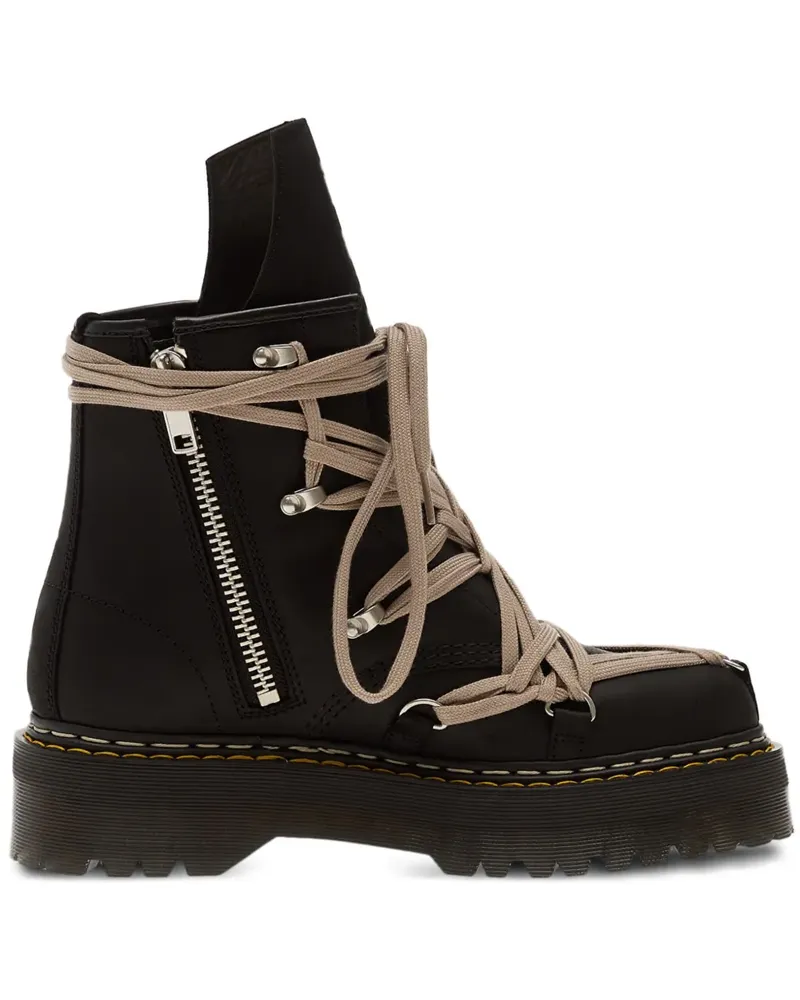 Rick Owens xDr. Martens Megalace 1460 leather boots - Schwarz Schwarz