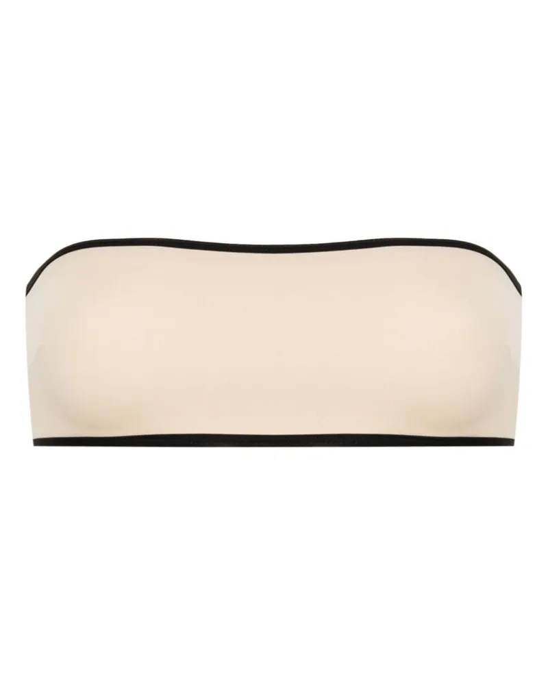 Totême Bikinioberteil mit gestreiften Abschlüssen - Nude Nude