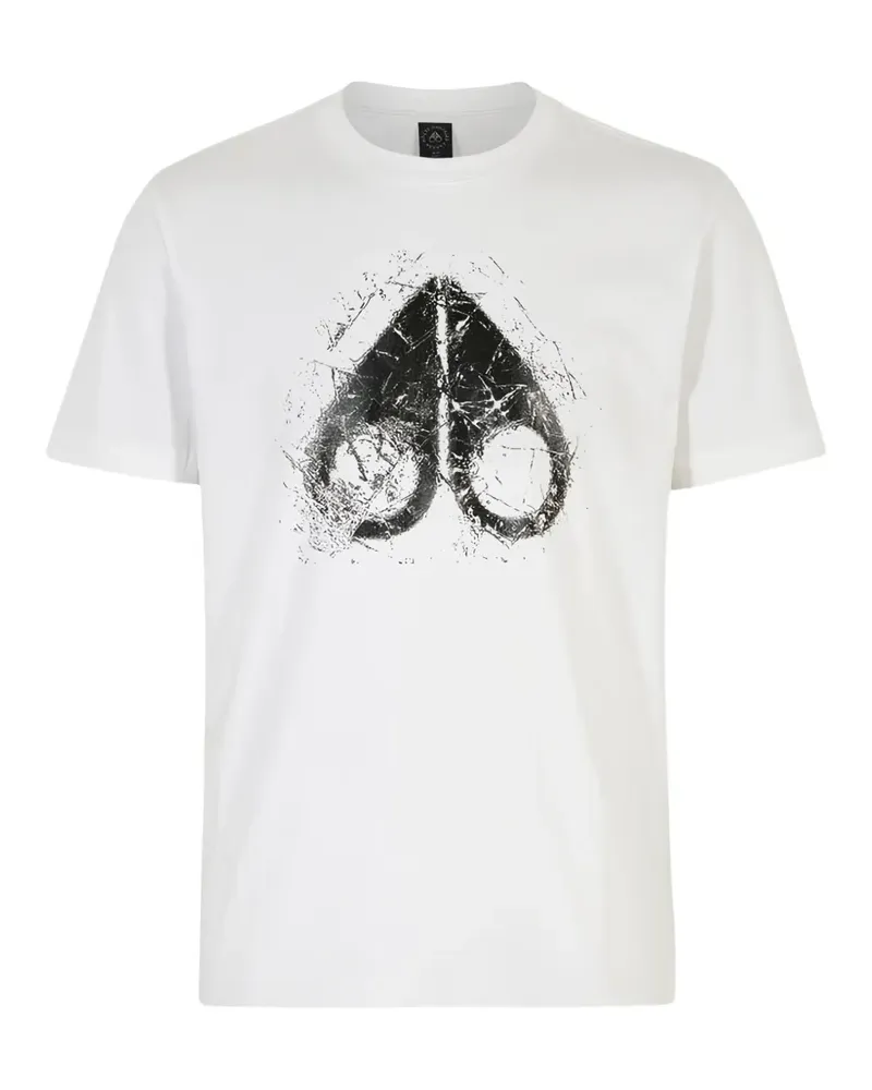 Moose Knuckles T-Shirt mit Logo-Print - Weiß Weiß
