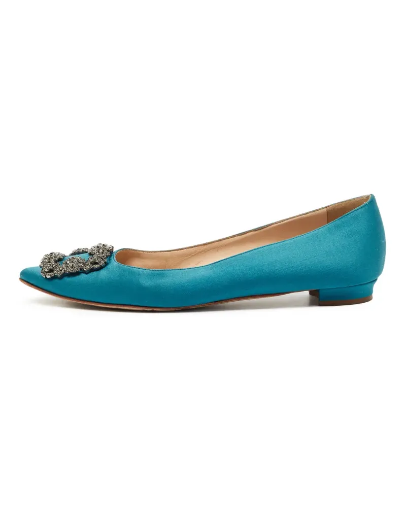 Manolo Blahnik Hangisi Ballerinas - Blau Blau