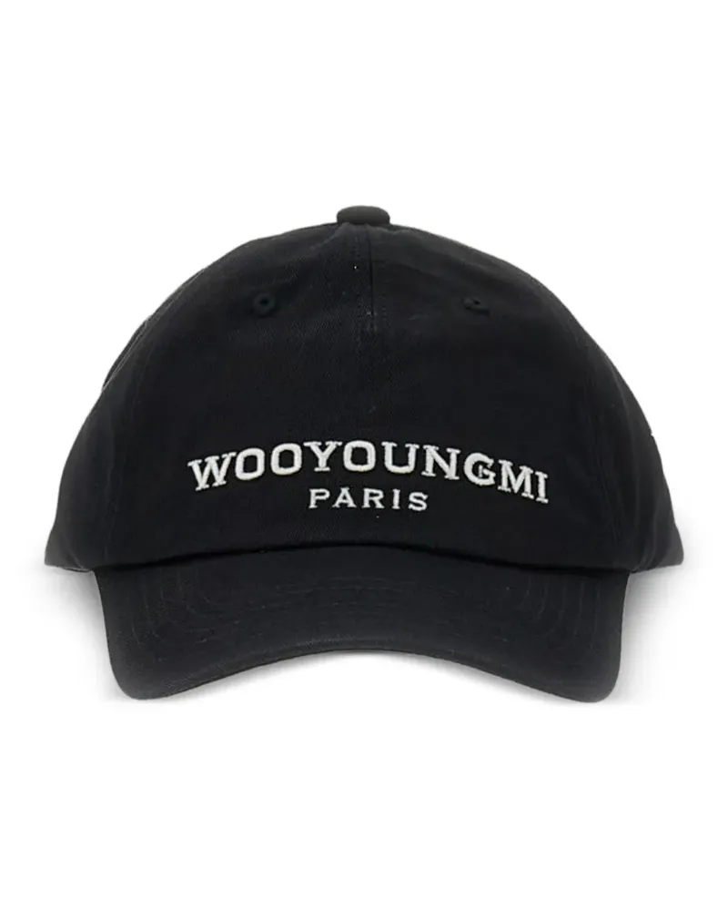 Wooyoungmi Baseballkappe mit Logo-Stickerei - Schwarz Schwarz