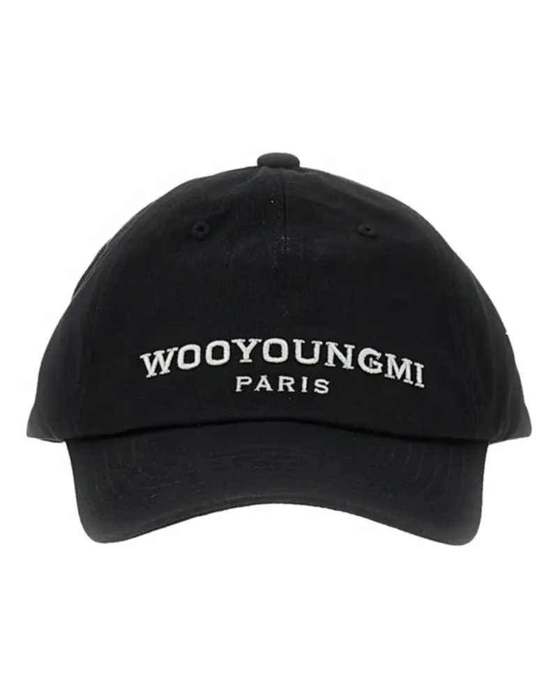 Wooyoungmi Baseballkappe mit Logo-Stickerei - Schwarz Schwarz