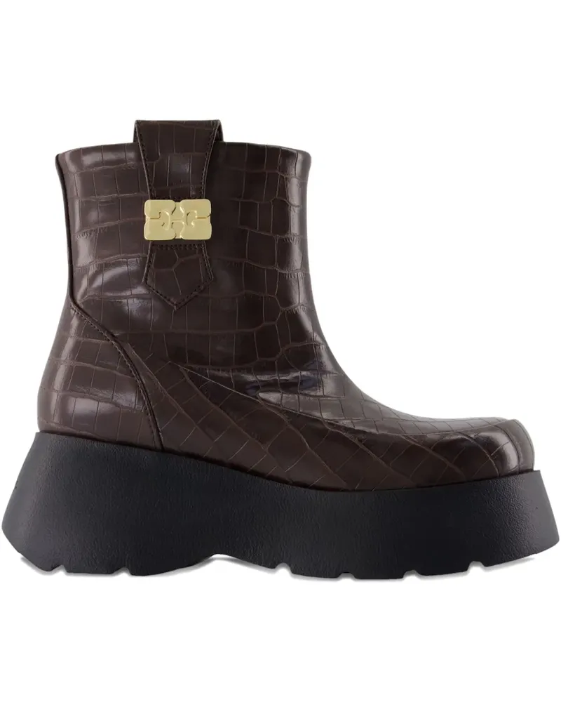 Ganni Kat ankle boots - Braun Braun