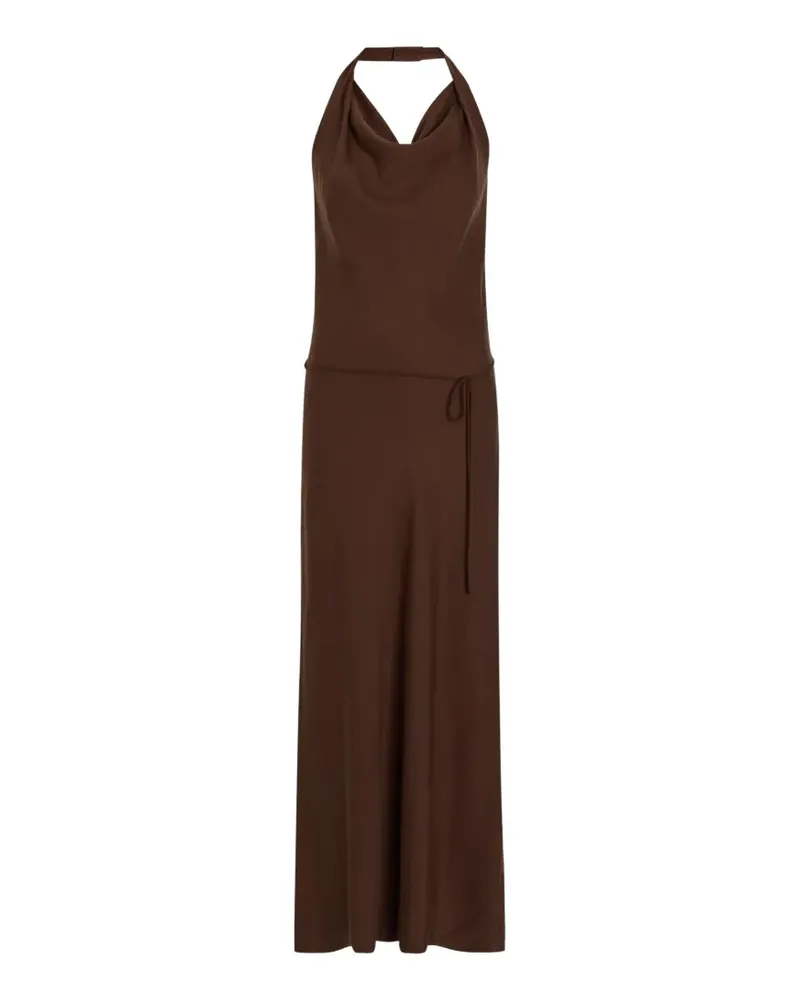 Faithfull The Brand Izaro cowl-neck halterneck maxi dress - Braun Braun