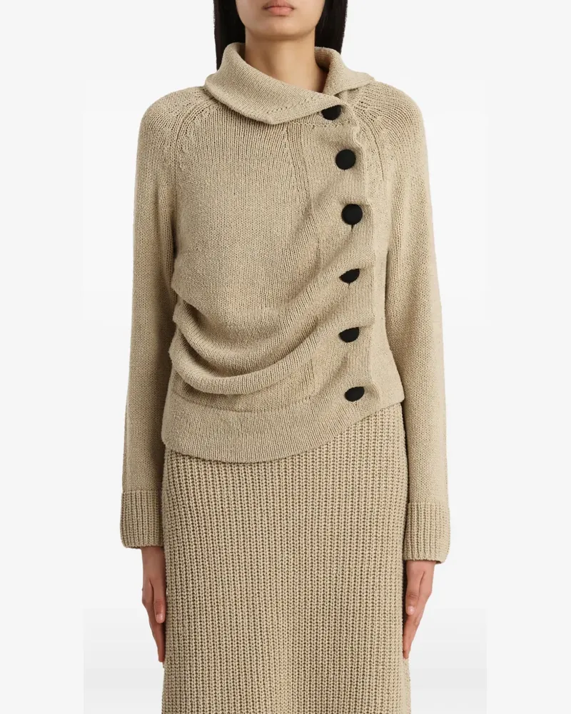 KHAITE Cardigan mit Knopf vorne - Nude Nude