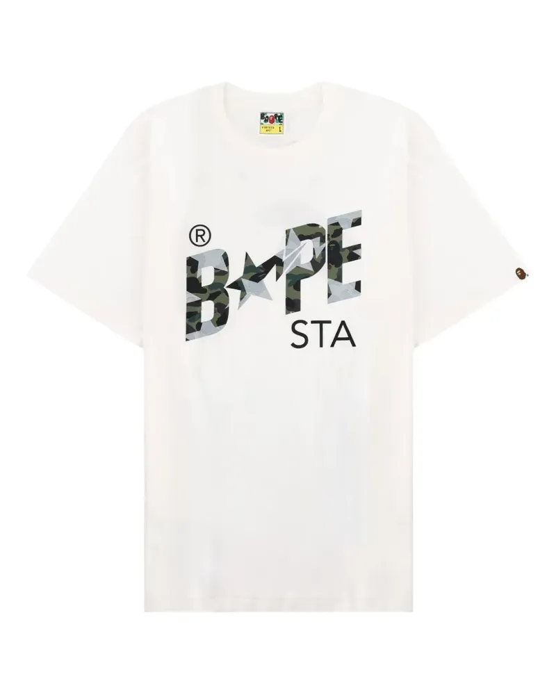 BAPE First Camo T-Shirt mit Sterne-Print - Weiß Weiß