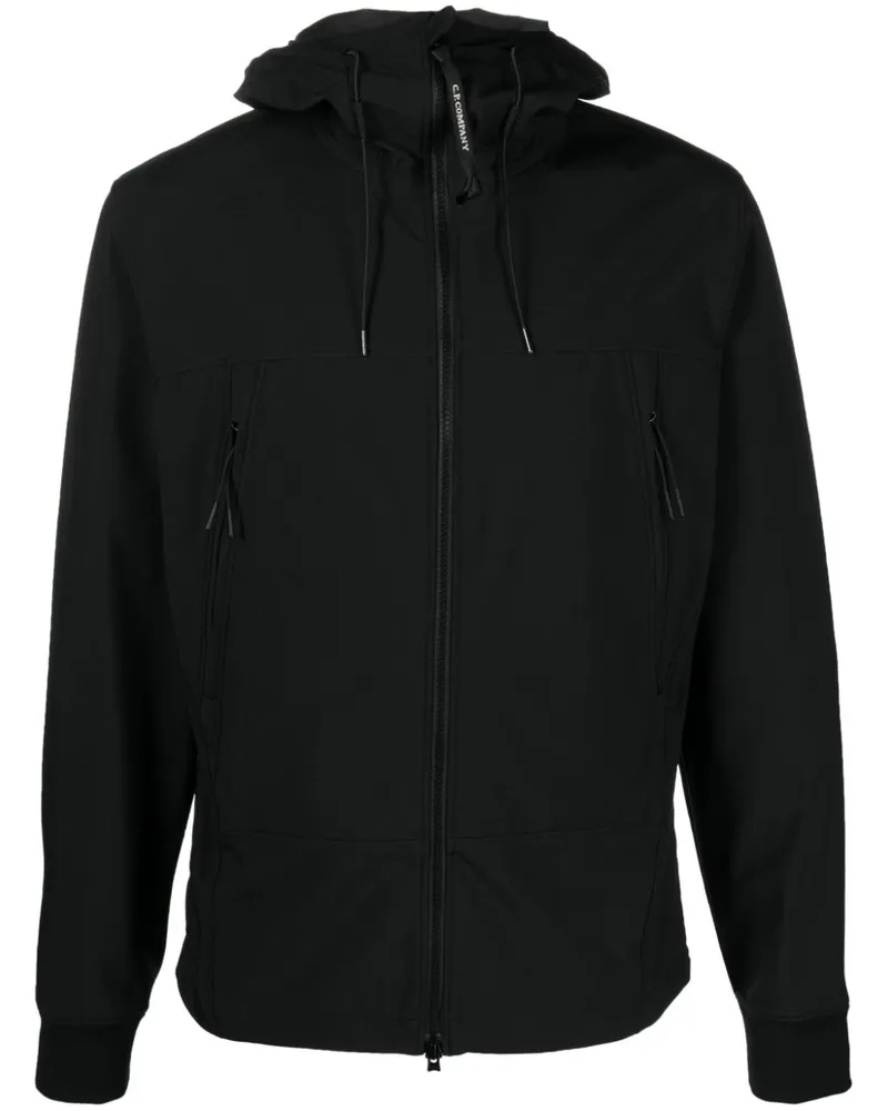 C.P. Company Shell-R Kapuzenjacke mit Goggles-Detail - Schwarz Schwarz