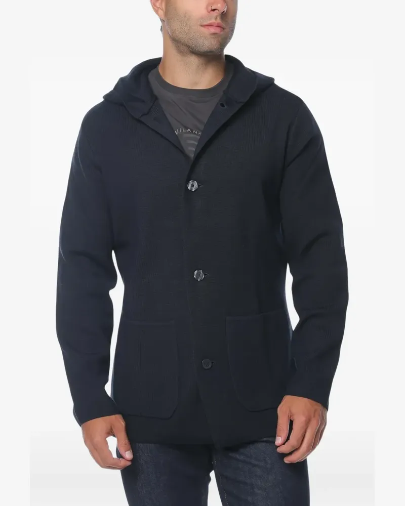 Armani Exchange knitted hooded jacket - Blau Blau
