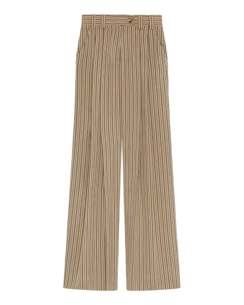 MARELLA striped pleated trousers - Nude Nude