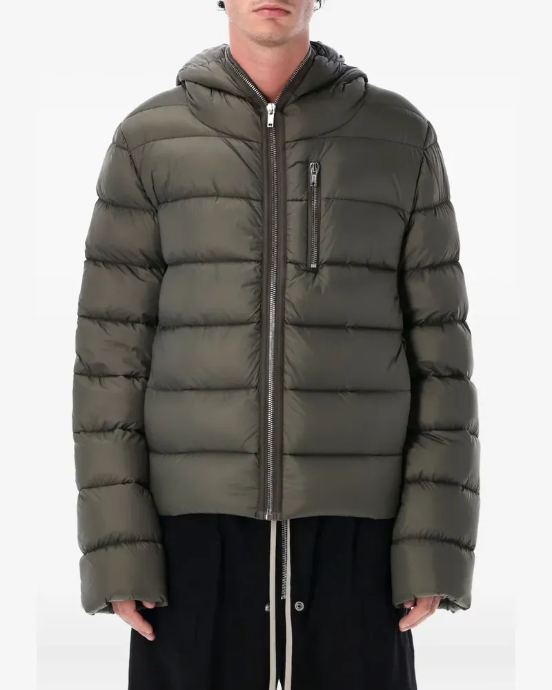 Rick Owens Wattierte Gimp Kapuzenjacke - Grau Grau