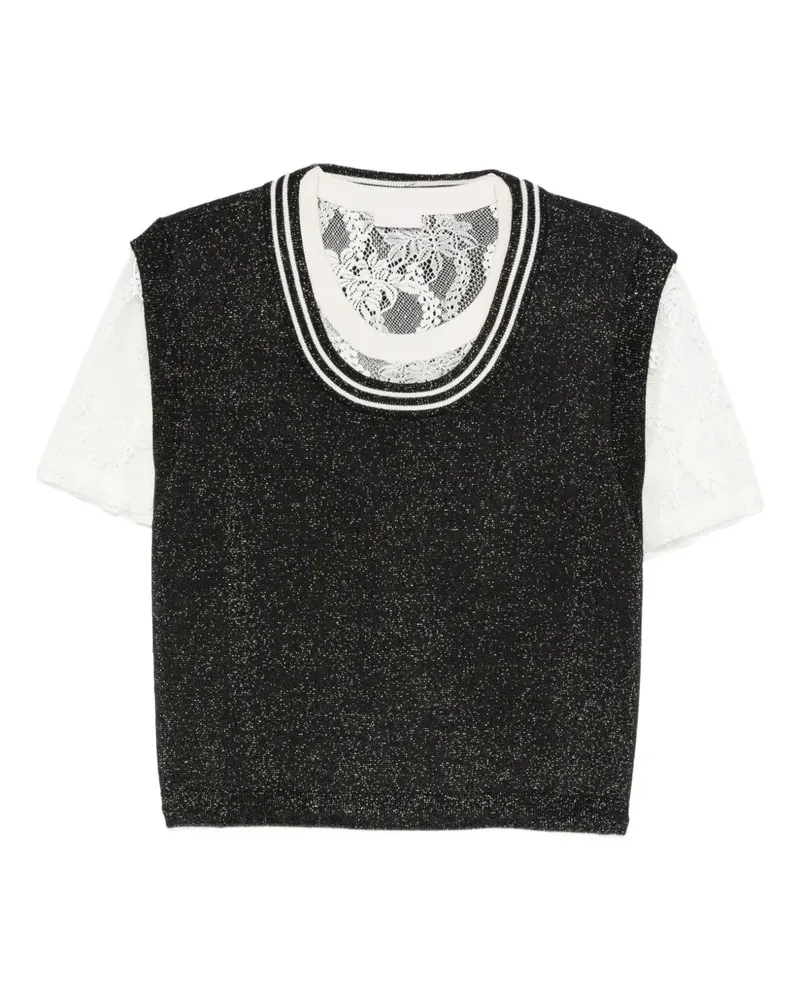 Liu Jo T-Shirt im Layering-Look - Schwarz Schwarz