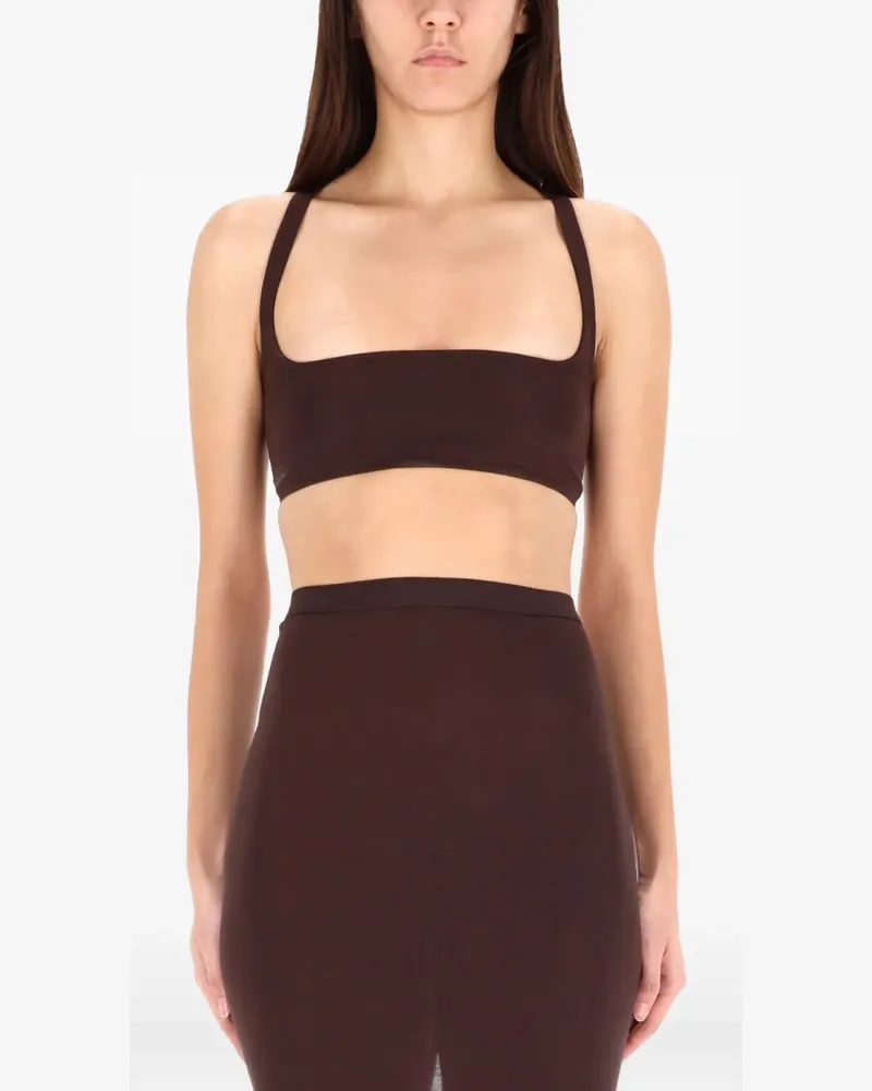 Rick Owens Lilies square-neck top - Braun Braun