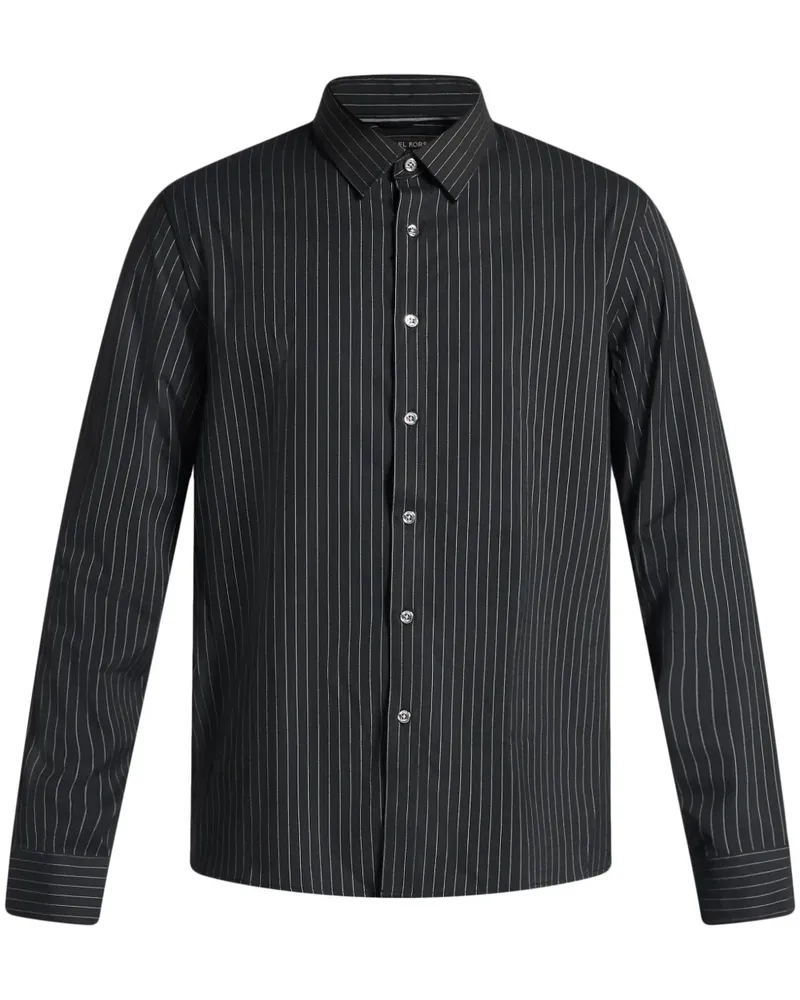 Michael Kors Gestreiftes Hemd - Schwarz Schwarz