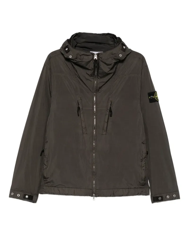 Stone Island Wattierte Crinkle Reps Jacke - Grau Grau
