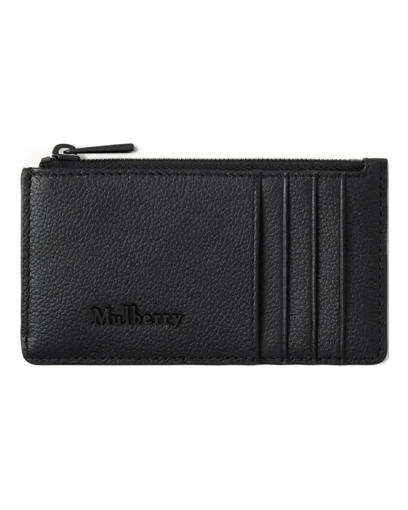 Mulberry logo-plaque leather wallet - Schwarz Schwarz