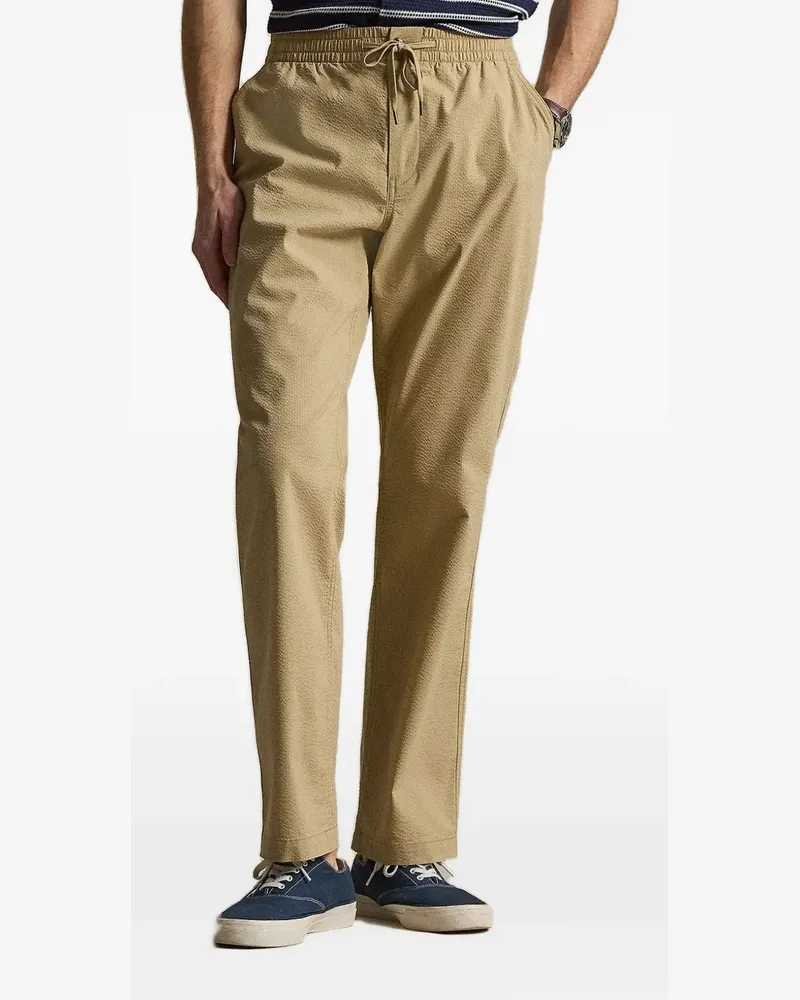Ralph Lauren seersucker drawstring trousers - Nude Nude