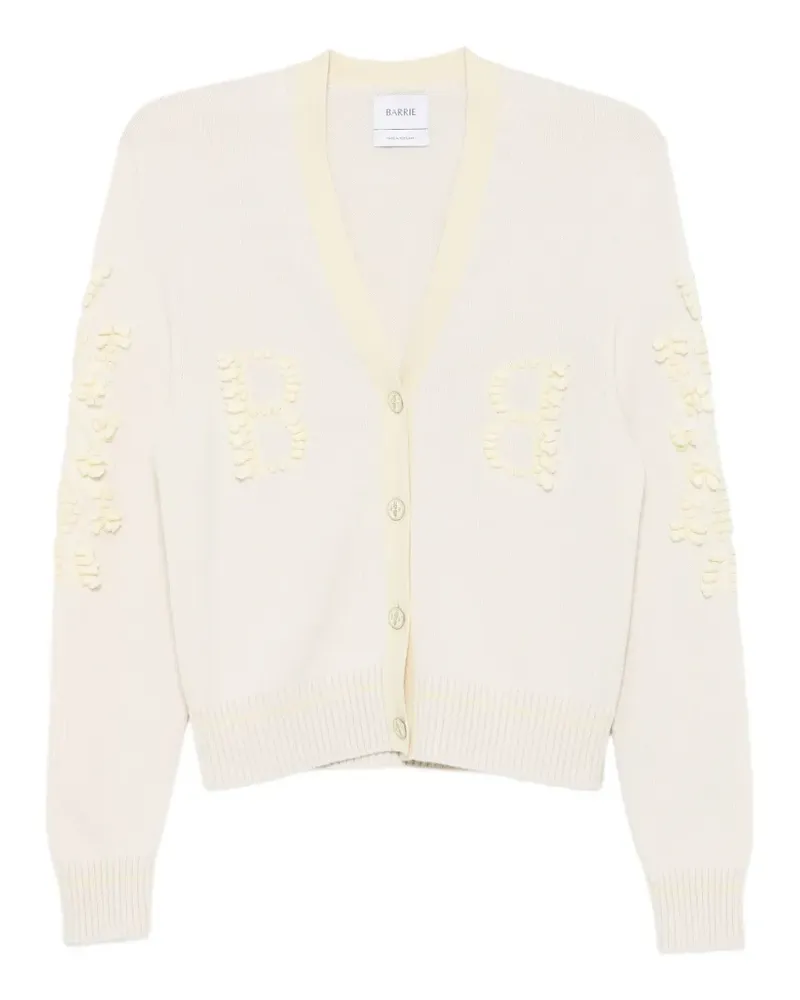 Barrie logo-embroidered V-neck cardigan - Nude Nude