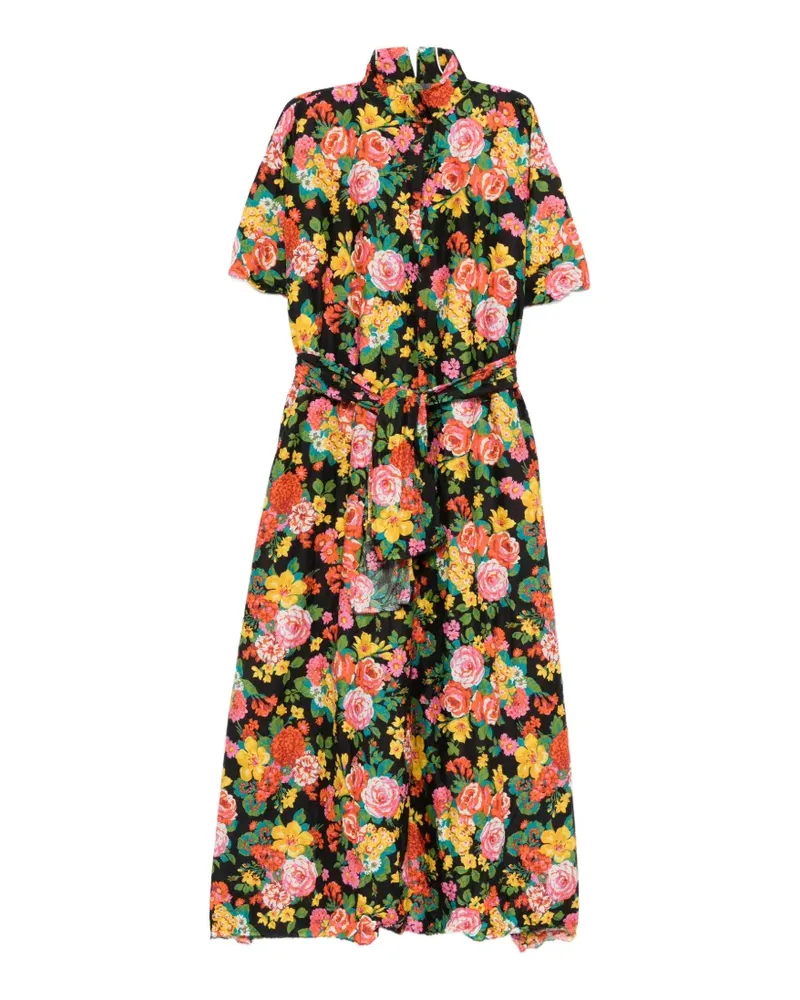 Daniela Gregis floral-print midi dress - Schwarz Schwarz