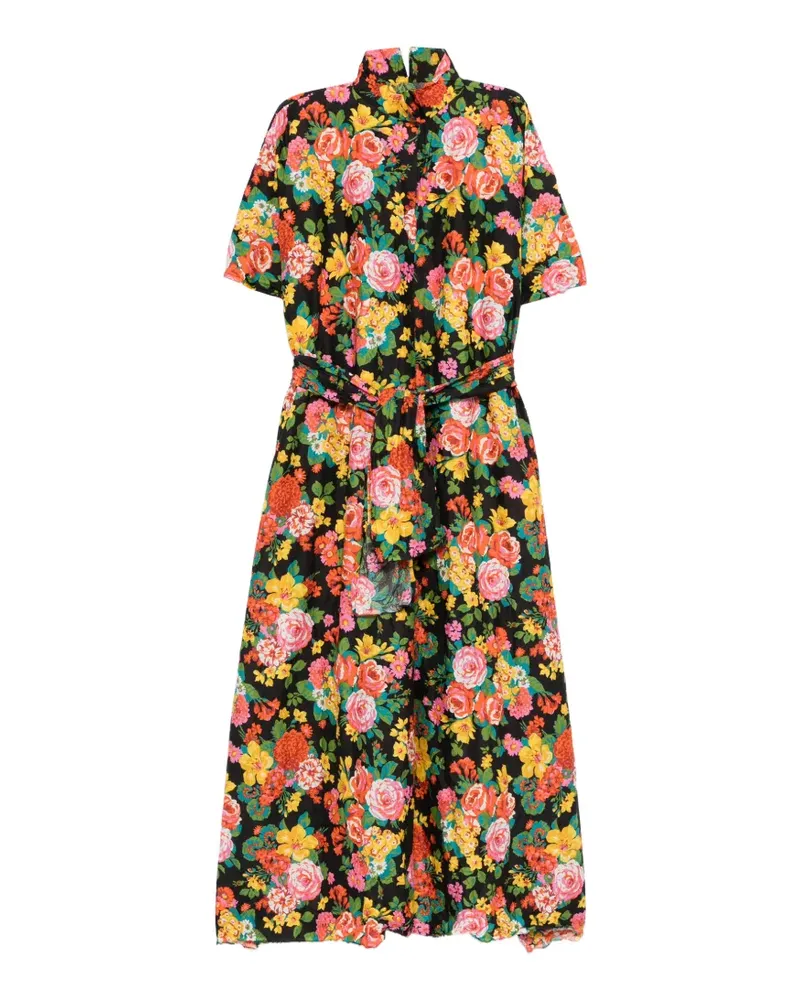 Daniela Gregis floral-print midi dress - Schwarz Schwarz