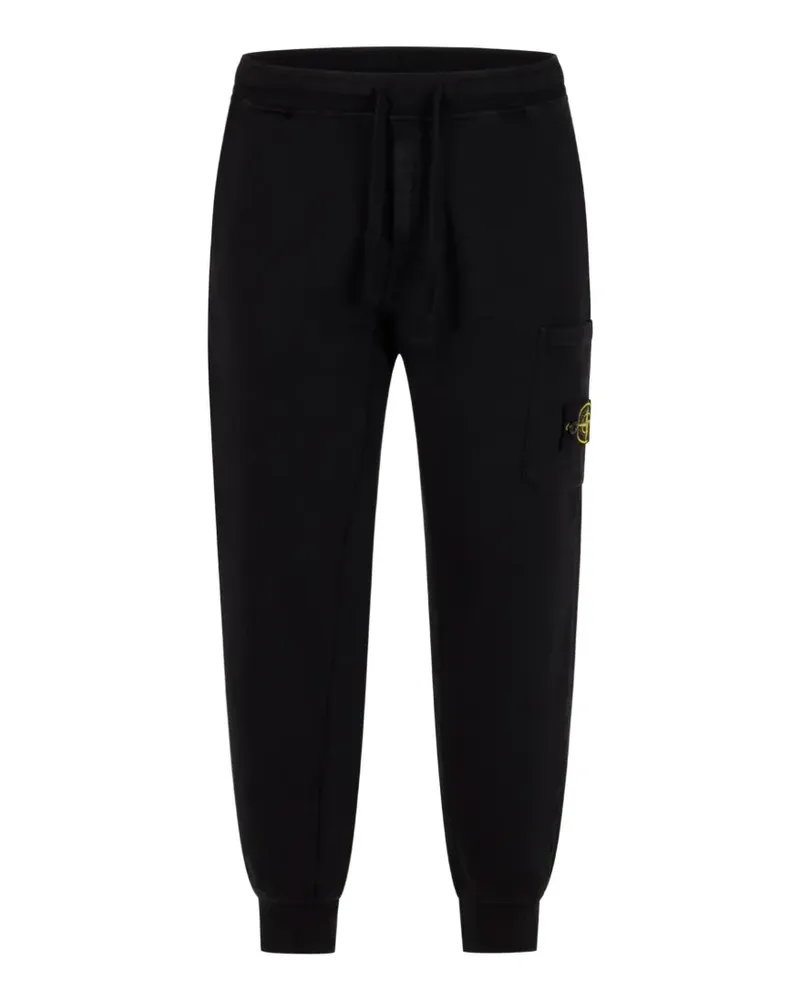 Stone Island logo-patch drawstring track pants - Schwarz Schwarz