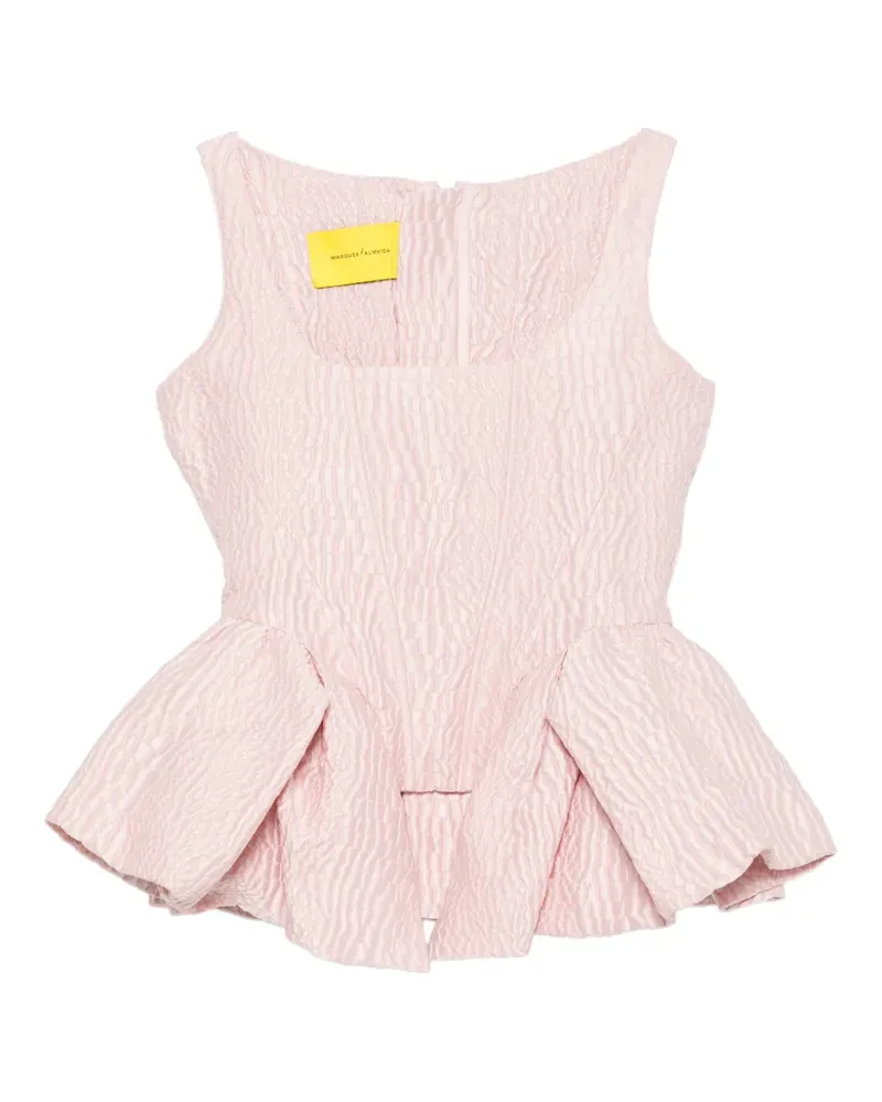 Marques ' Almeida peplum-hem top - Rosa Rosa