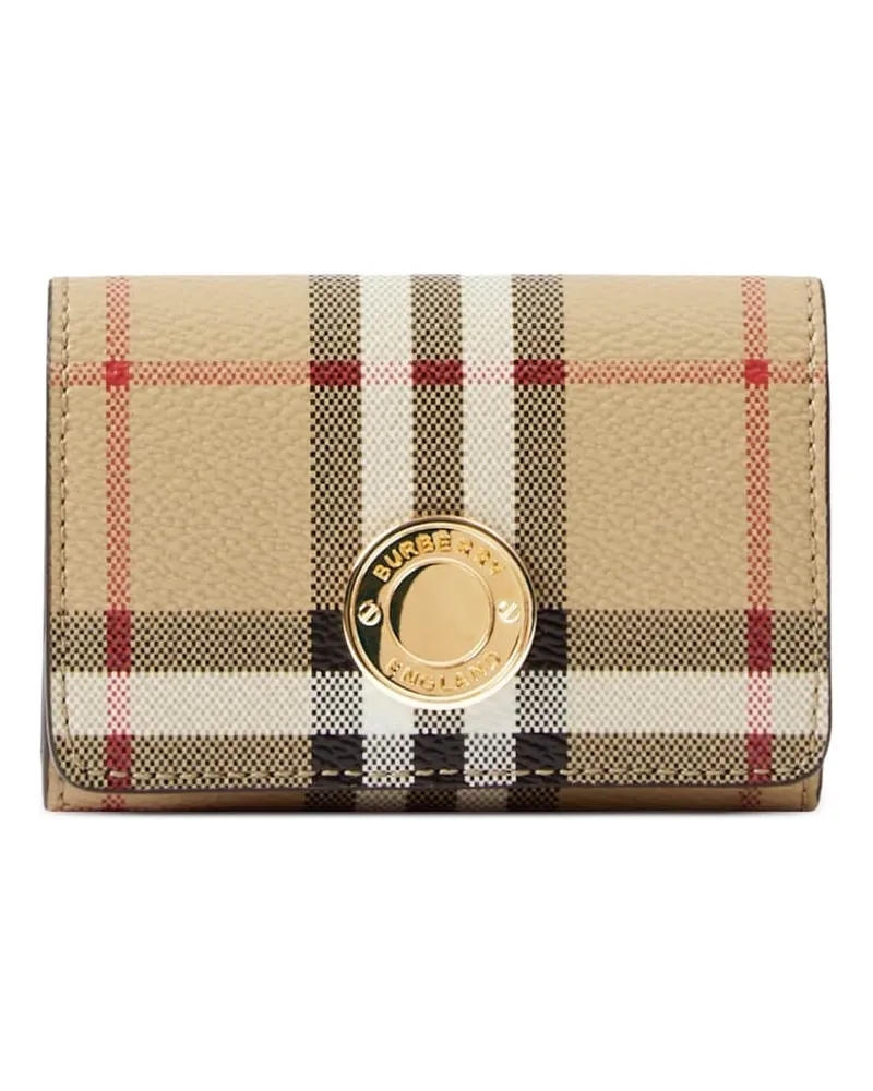 Burberry Portemonnaie mit Logo-Schild Nude