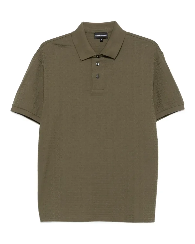 Emporio Armani Poloshirt mit Jacquard-Logo - Grün Grün