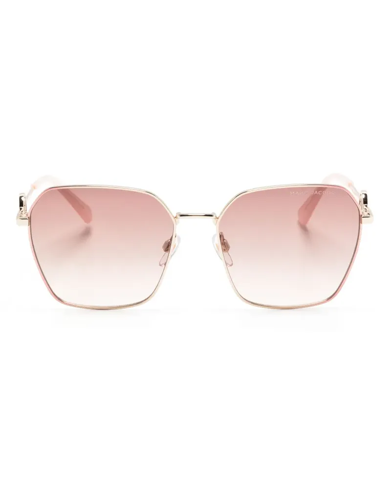 Marc Jacobs Sonnenbrille mit geometrischem Gestell - Gold Gold