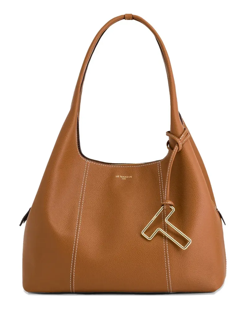 Le Tanneur Juliette zip shoulder bag - Braun Braun