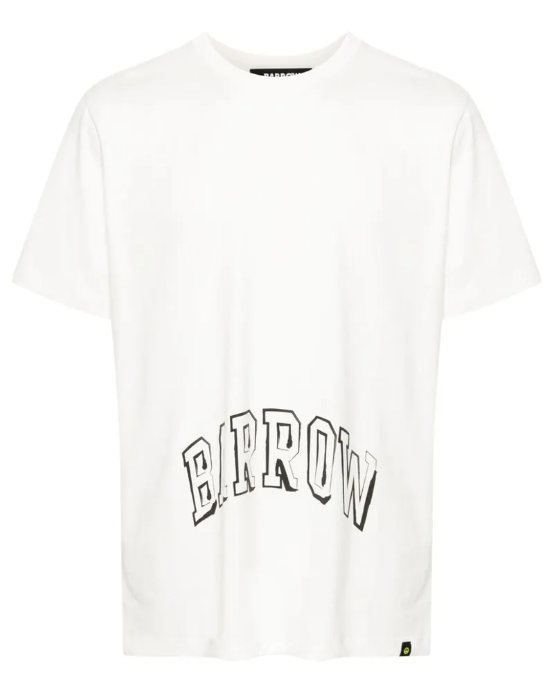 BARROW T-Shirt mit Logo-Print Weiß