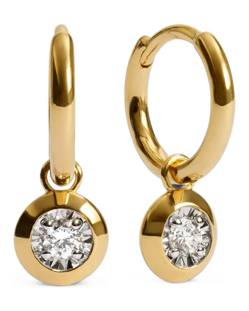 Monica Vinader Ohrringe mit ovalem Diamant - Gold Gold